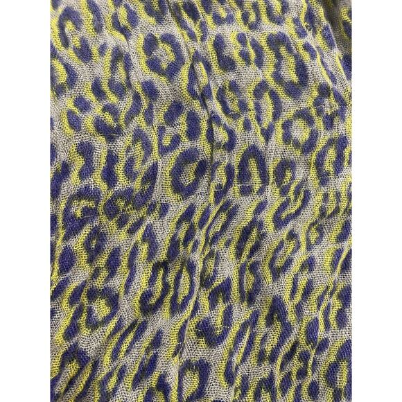 Kirra Scarf Wrap Shawl Spotted Animal Print Leopard Print Blue Gray 20x76 - Picture 6 of 6